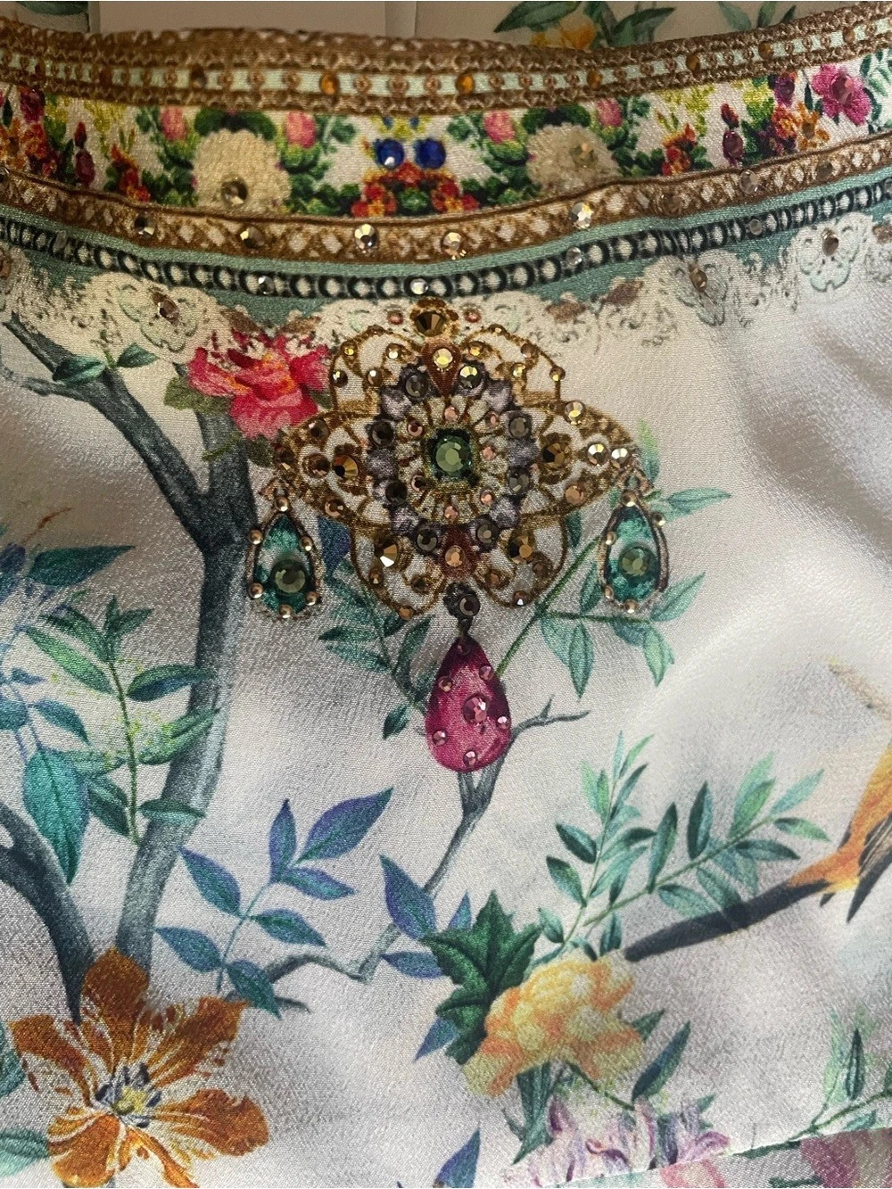 Camilla Pushing Daisies Floral Maxi Dress in White & Multicolor | Size M | NWT - Picture 8 of 12